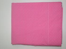 201687 Dan River Polka Dot Cotton Blend Sheet Flat Only Pink White Full 79 Inch X 100