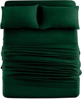 Dan River 467772141667 King Cotton Jersey Knit Bed Sheet Set 100% 145 Gsm Hunter