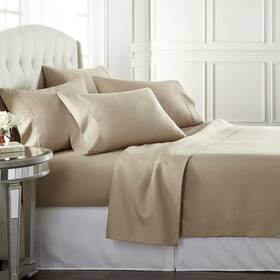 Lltibsck06 Danjor Linens California King Sheet Set 6 Piece With 4 Pillowcases - Taupe