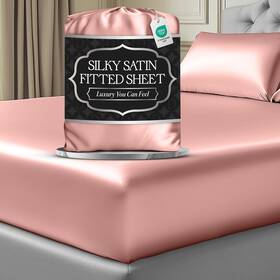 B0dbvznlsm Decolure Satin Fitted Sheet Full Size Luxe Soft Hypoallergenic Wrinkle-free