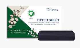 Delara 737214114178 Gots Certified 100% Organic Cotton Fitted Sheet 400tc Long Staple U