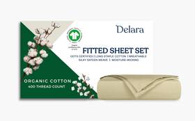 Delara 740588191775 Gots Certified 100% Organic Cotton Sheets 400tc Long Staple Ultra So
