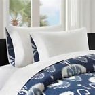 4pcsheet Design Blue Cal-king Set Echo Bansuri White