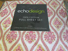 Serena-100 Design Paisley White Cotton Sheet Echo Design-full Pink Set