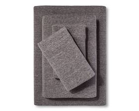 Destiny Crescent Bedding 711091855997 Hospital Twin Extra Long 100% Cotton Grey Knit Jersey Sheet Set - Soft And Co