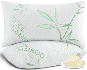 Zydg-ftpillow-2q Dgpear Shredded Memory Foam Pillows Queen Pack Of 2 Green-green Bamboo Zydg-ftpillow-2q Dgpear Shredded Memory Foam Pillows Queen Pack Of 2 Green-green Bamboo