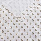 Dh829375080109 Tn Piece Off White Blue Cute Foxes Sheet 829375080109