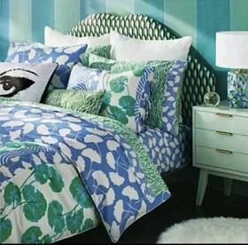 89249087 Diane Von Furstenberg New Dvf Target Sea Twig Green King 4 Piece Sheet Set