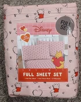 Disney 032281786236 Winnie The Pooh Valentines Day Twin Sheet Set 3 Piece Nwt 100 % Cotton Disney 032281786236 Winnie The Pooh Valentines Day Twin Sheet Set 3 Piece Nwt 100 % Cotton