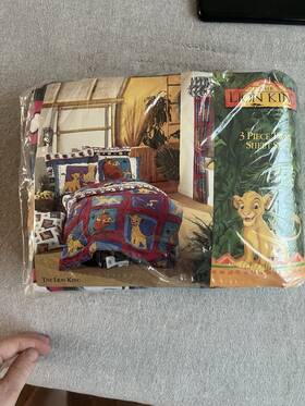 Disney 034086059959 The Lion King 90s Vintage 3 Piece Twin Sheet Set New In Packaging
