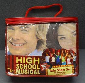 Disney 073558557531 New High School Musical Twin Sheet Set Burst Of Love 180 Thread Count Zac Efron