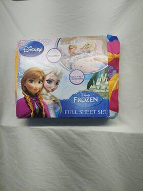 Disney 073558697718 Nip Frozen Full-size Sheet Set Featuring Elsa And Anna Microfiber