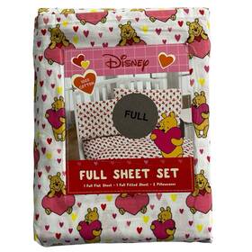 Disney 198099155517 Full Sheet Set White W Pooh Hearts Valentine All Over Print 100% Cotton Disney 198099155517 Full Sheet Set White W Pooh Hearts Valentine All Over Print 100% Cotton