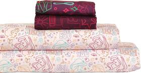 59226-pol-full-princess Disney Princess 4 Pcs Full Sheet Set For Kids- Flat And Fitted 2 Pillowcase