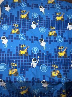 Jay01 Disney Pixar Wall-e Flat Sheet Twin Blue Eve Jay Franco Kids Bedding 64x91