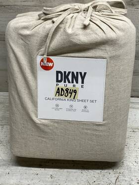 Dkny 800298780468 Dnky Pure Washed Linen Cal King 4pc Sheet Set Color New