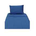 Domestications Cotton Rich Solid Navy Blue Color Bed Sheets And Pillow Case Set Bedding Full 0091131227619