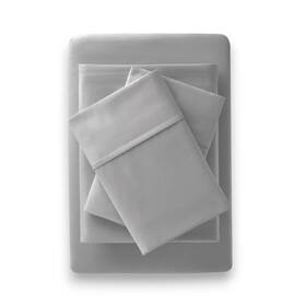 7o-x423-sc1j Dormica 1000 Thread Count Queen 4 Pc Silver Grey Sheet Set 18 Inch Deep Pocket Long