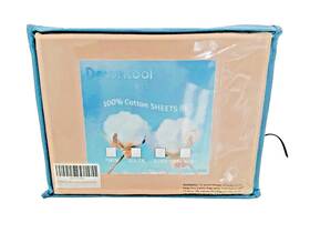 Rq144361 Downcool Nip King Size Sheets Set 100% Cotton 600 Tc Sateen Cream White
