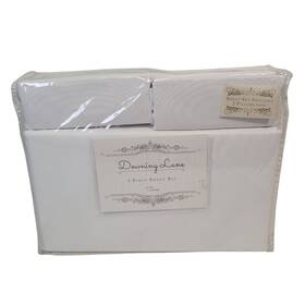 Rn98506 Downing Lane 4 Piece Polyester Twin White Sheet Set New