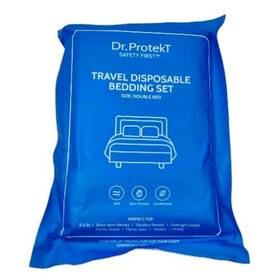 Dr. Protekt 5060773050362 4 Pcs Disposable Travel Sheets Includes 1 Sheet Duvet Cover And 2 Pillowcases