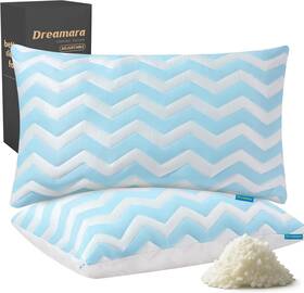 Dreamara-hm-2k Dreamara Cooling Bed Pillows King Size Set Of 2 U.s. Standard Blue