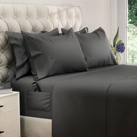 Dreamcare 060499022452 Queen Sheet Set 6 Pcs Cooling Bed Sheets Up To 15 Inch Deep