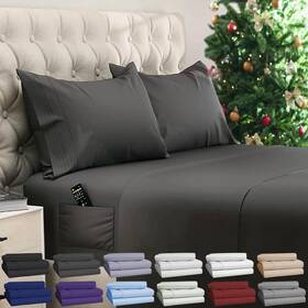 Dreamcare 060499023107 Twin Xl Sheet Sets - Cooling Bed Sheets 4pcs Set Up To 15 Inch Deep Pocket Tw Dreamcare 060499023107 Twin Xl Sheet Sets - Cooling Bed Sheets 4pcs Set Up To 15 Inch Deep Pocket Tw