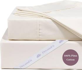 Dreamfit 763267015087 Dreamcool 100% Pima Cotton Sheets W Elastic Corner Straps 20 Inch. Twin Dreamfit 763267015087 Dreamcool 100% Pima Cotton Sheets W Elastic Corner Straps 20 Inch. Twin