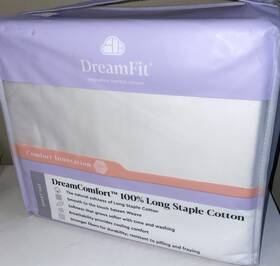 Ff26003-06-5k2 Dreamfit New King Dreamcomfort 100% Natural Long Staple Cotton Sheet Set Elastic Corner
