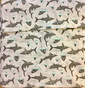 Dreamspace 747946981092 Sharks Full Sheet Set Kids Microfiber 4-piece In Gray
