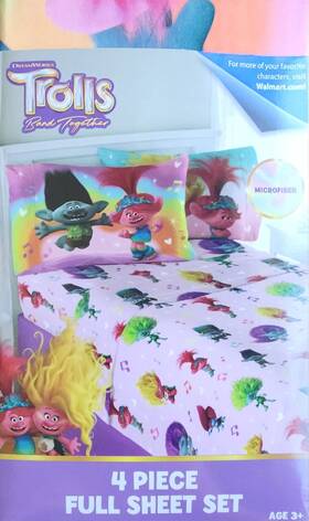 Dreamworks 073558857280 Trolls Band Together 4 Piece Full Sheet Set Super Soft Microfiber Rare New Dreamworks 073558857280 Trolls Band Together 4 Piece Full Sheet Set Super Soft Microfiber Rare New