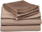 Ds-bdc-2018 Taupe Solid Queen Size Bed Sheet Set Tc Deep Cotton