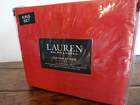Dunham Ralph Lauren Poppy Deep Coral Xdp King Cotton Sateen Sheet Set 4pc 886087156324