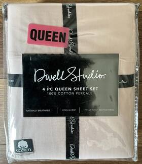 Dwellstudio 729016831988 Dwell Studios 100% Cotton Queen Bed Sheet Pink Inch Pearl Blush New Dwellstudio 729016831988 Dwell Studios 100% Cotton Queen Bed Sheet Pink Inch Pearl Blush New