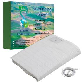 Earth Potential 065004896344 Earthing Grounding Fitted King Size Sheet Healing Sleep Reduced Pain Impr Earth Potential 065004896344 Earthing Grounding Fitted King Size Sheet Healing Sleep Reduced Pain Impr