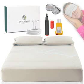 Earthsync Essentials 860014446511 Grounding Sheets King Size Woven 10% Silver Fiber Soft Cotton 15ft Cord White Earthsync Essentials 860014446511 Grounding Sheets King Size Woven 10% Silver Fiber Soft Cotton 15ft Cord White