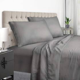 Easehome 784529101867 Queen Size Bed Sheets Set 4pc Deep Pocket 18in Mattress Extra Soft Bedding