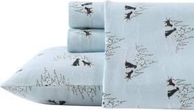 201451 Eddie Bauer - Twin Sheets Cotton Flannel Dog Friends Blue/black 201451 Eddie Bauer - Twin Sheets Cotton Flannel Dog Friends Blue/black