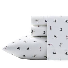 213017 Eddie Bauer - Full Sheets Cotton Percale Bedding Set Crisp And Cool Home Deco