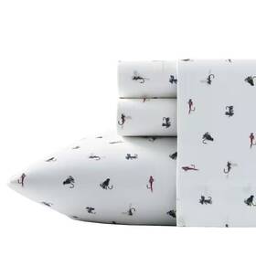 Eddie Bauer 445001856899 Fishing Flies 4-piece Multi-colored Wildlife 200-thread Count Cotton Percale Que Eddie Bauer 445001856899 Fishing Flies 4-piece Multi-colored Wildlife 200-thread Count Cotton Percale Que