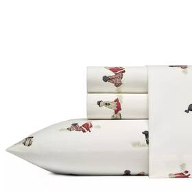 79962033 Eddie Bauer Full Patterned Flannel Sheet Set Retriever -