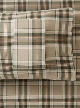 Eddie Bauer 883893302860 Full Sheet Set Warm Breathable Cotton Flannel Bedding With Deep Pockets B