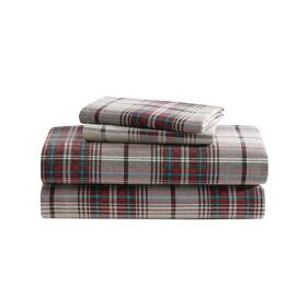 Eddie Bauer 883893302938 King Sheet Set Warm Breathable Cotton Flannel Bedding With Deep Pockets B