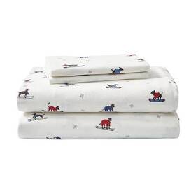 Eddie Bauer 883893547704 Queen Sheet Set Warm Breathable Cotton Flannel Bedding With Deep Pockets