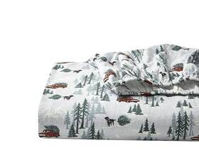 Eddie Bauer 883893655782 Queen Sheet Set Warm Breathable Cotton Flannel Bedding With Deep Pockets