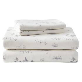 Eddie Bauer 883893655805 Twin Sheet Set Warm Breathable Cotton Flannel Bedding With Deep Pockets B
