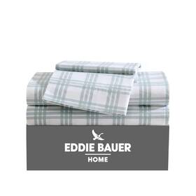 Eddie Bauer 883893853324 Queen Sheets Cotton Percale Bedding Set Crisp And Cool Home Decor Light Gr