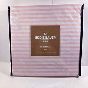 Eddie Bauer 883893954502 Kids 3 Piece Twin Sheet Set Nwt Pink And White Stripe New Eddie Bauer 883893954502 Kids 3 Piece Twin Sheet Set Nwt Pink And White Stripe New