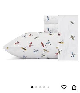 Ushsa01031489 Eddie Bauer 6pc Kayak Sheet Set King Crisp And Cool Percale Cotton Kayaks